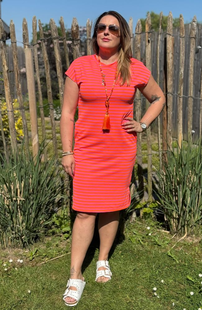 Shirtkleid gestreift