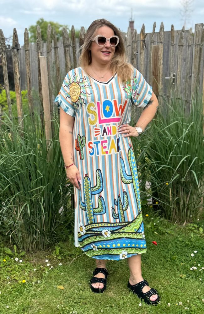 Oversize Shirtkleid Kaktus