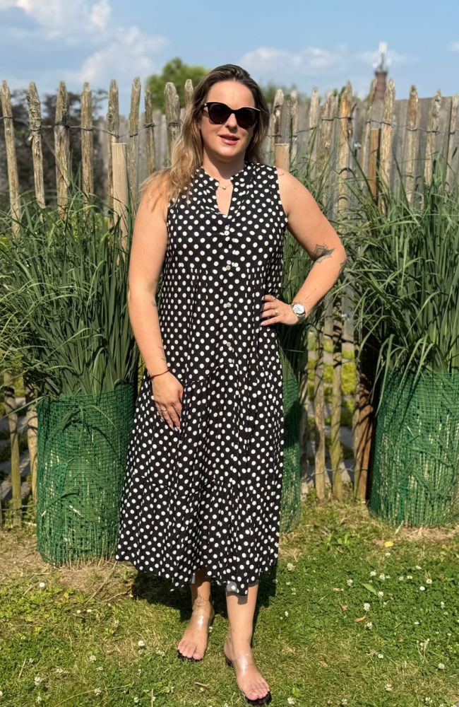 Leichtes Kleid Punkte schwarz Pretty Woman
