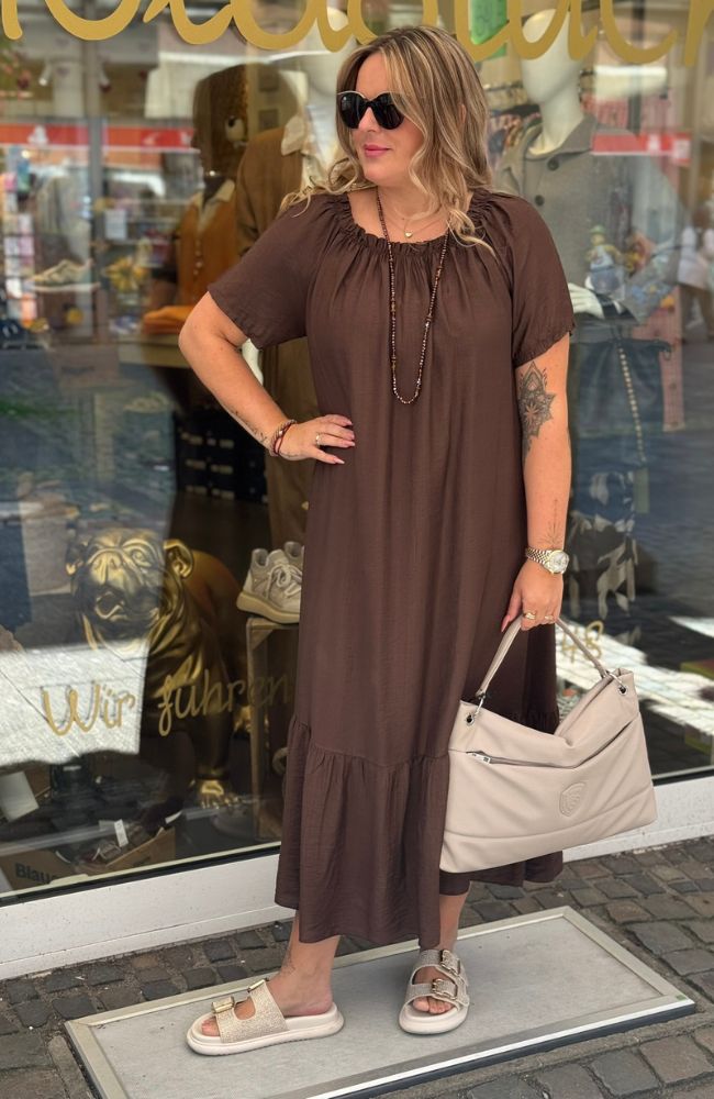 Kleid Carmen in braun